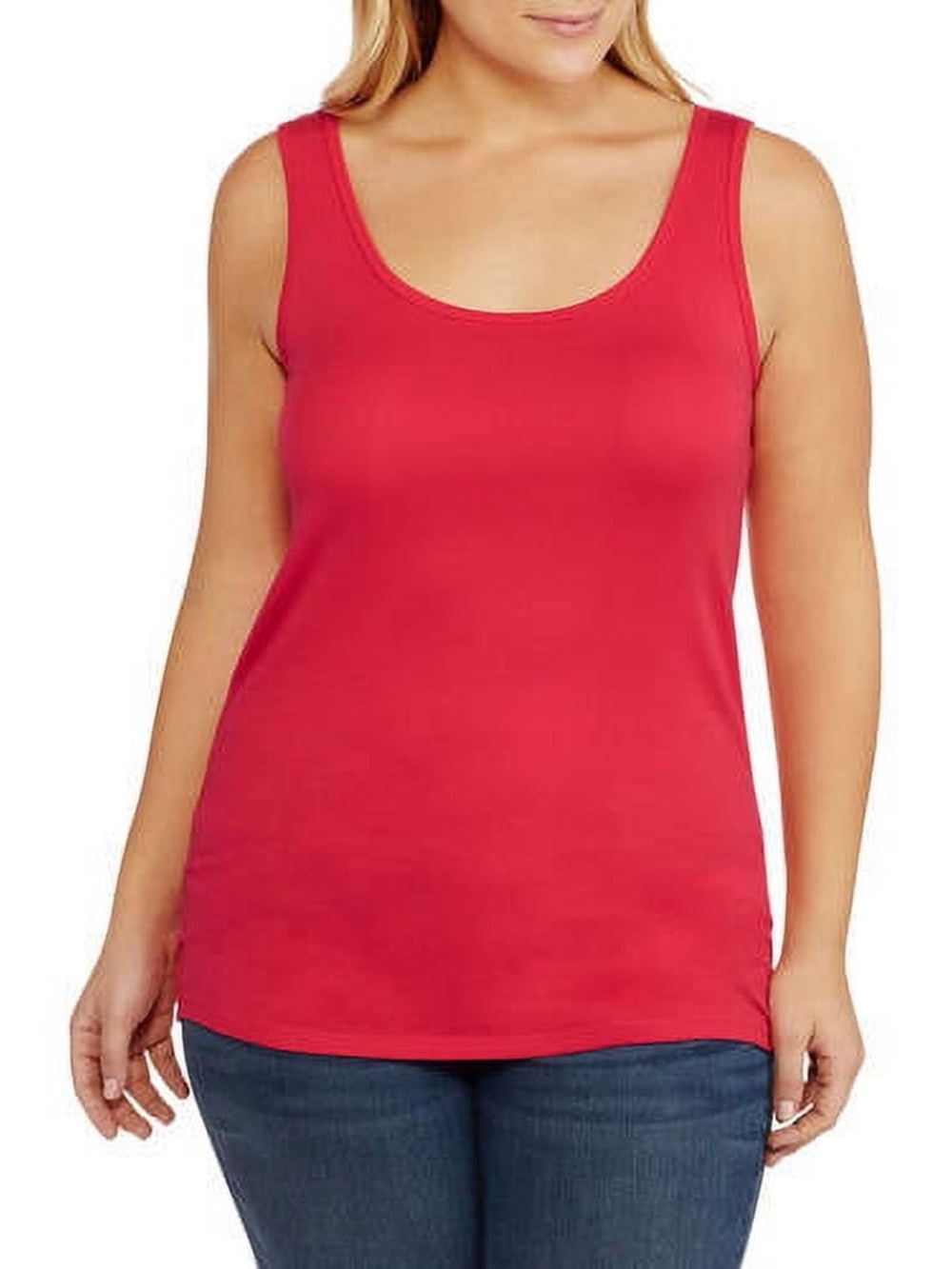XL Bright Red Scoop Neck Tank